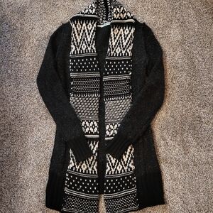 Maurices Black and White Knit Cardigan